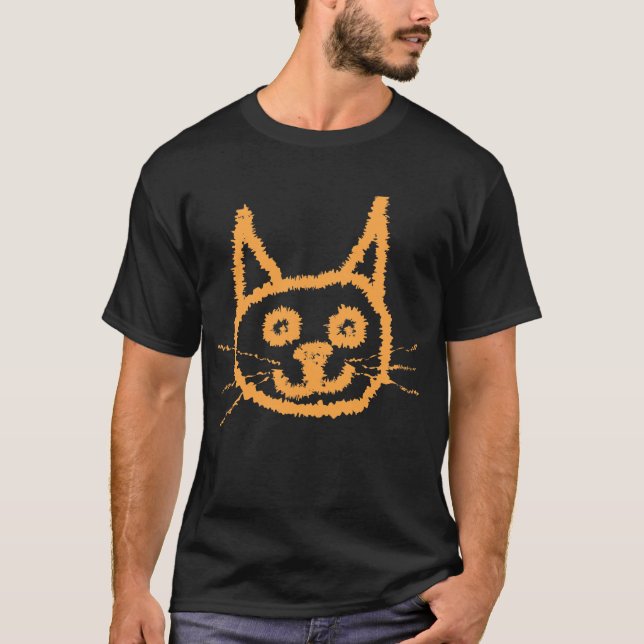 Gullig ljust rödbrun Cat. T-shirt (Framsida)