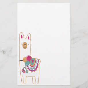 Gullig llama brevpapper