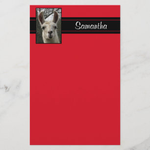Gullig Llamapersonligbrevpapper Brevpapper