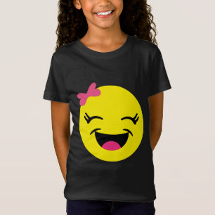 Gullig & lycklig Emoji flicka T-shirt