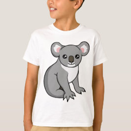 Gullig lycklig grå färgKoala som drar den unisex- Tee