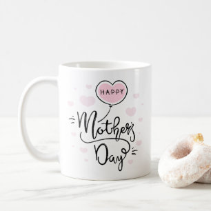 Gullig lycklig mugg för kaffe för mors