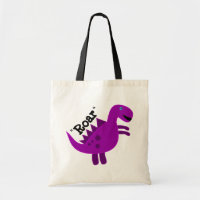 Gullig lycklig purpurfärgad Dinosaur