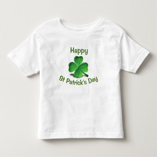 Gullig lycklig st patricks daygröntShamrock T Shirt (Framsida)