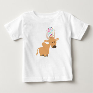 Gullig lycklig T-tröja för Brahmankobaby Tröja