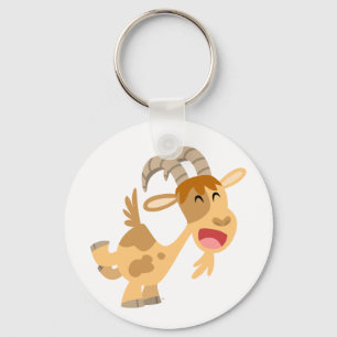 Gullig lycklig tecknadget Keychain Nyckelring