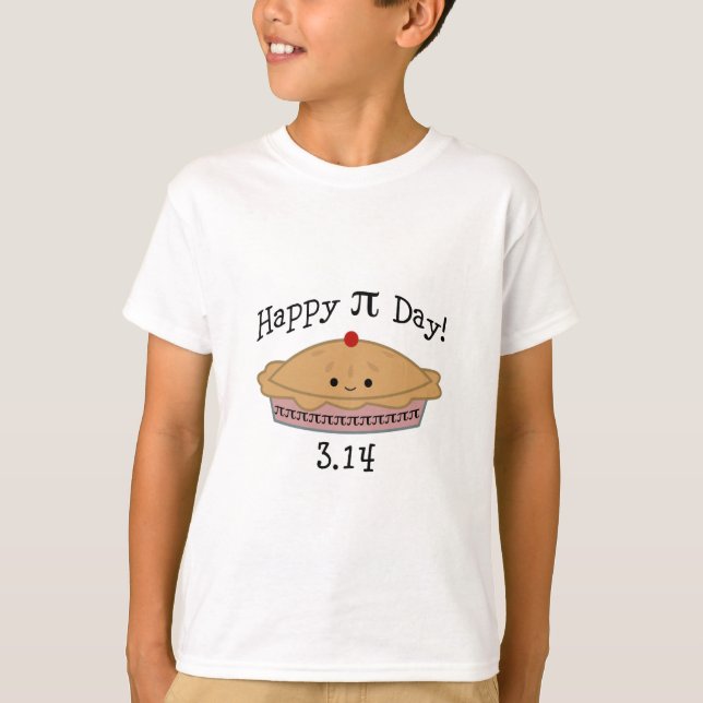 Gullig lyckligPi-dag! T-shirt (Framsida)