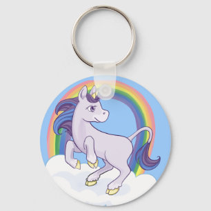 Gullig Magical regnbågeUnicorn Nyckelring