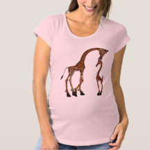 Gullig mamma- & babygiraff