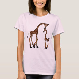 Gullig mamma- & babygiraff tröja