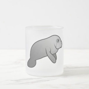 Gullig Manatee Frostad Glasmugg