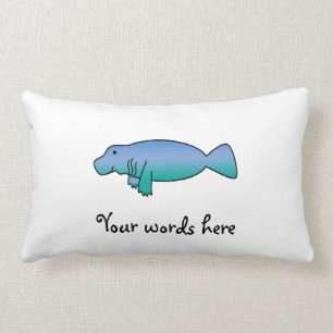 Gullig manatee lumbarkudde