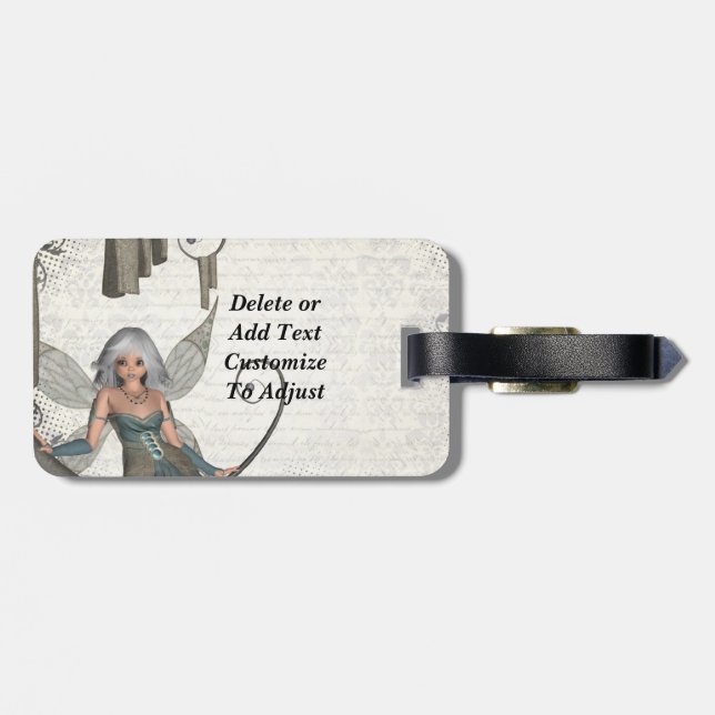 Gullig mangafe bagagebricka (Baksida Vågrät)