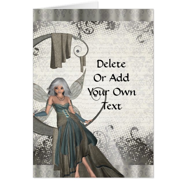 Gullig mangafe hälsningskort (Framsidan)