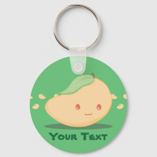 Gullig mangofrukt Keychain Nyckelring
