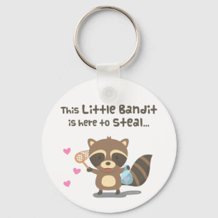 Gullig maskerad banditRaccoon Keychain för kärle Nyckelring