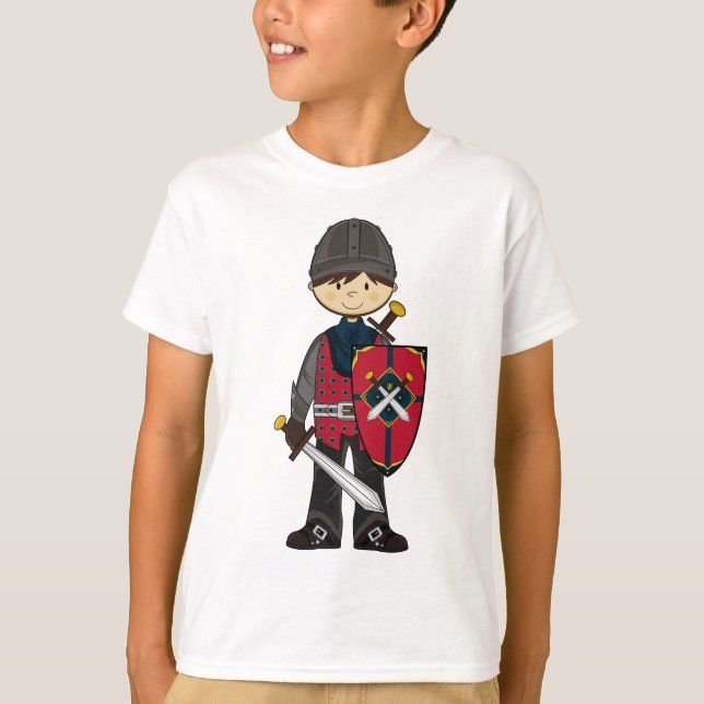 Gullig medeltida riddareutslagsplats t-shirt (Framsida)