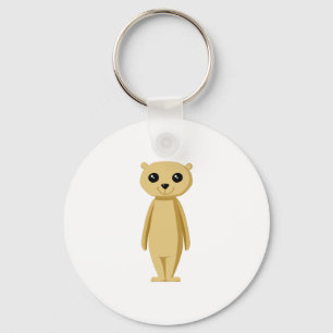 Gullig Meerkat. Nyckelring
