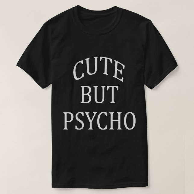 Gullig men psykopatmanarskjorta t shirt (Design framsida)