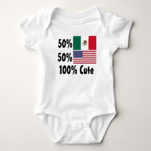 Gullig mexikan 100% för 50% amerikan 50% t shirt