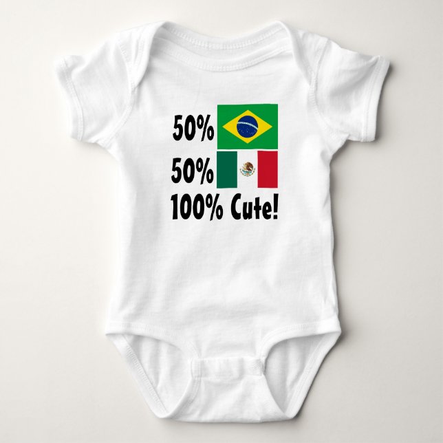 Gullig mexikan 100% för 50% brasilian 50% tee (Framsida)