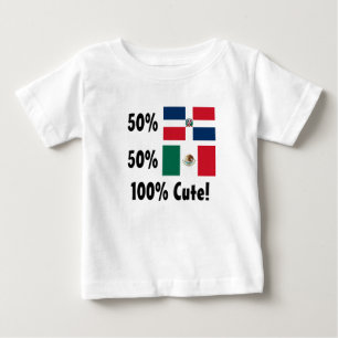 Gullig mexikan 100% för 50% dominikan 50% t-shirt