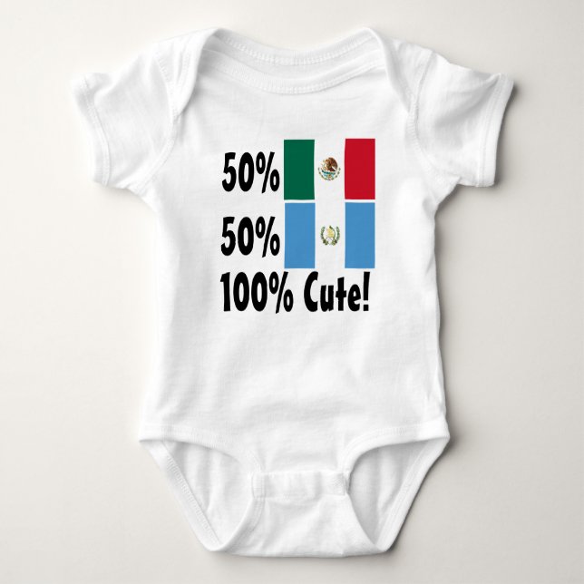 Gullig mexikan 100% för 50% guatemalan 50% t-shirt (Framsida)