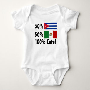 Gullig mexikan 100% för 50% kuban 50%! t shirt