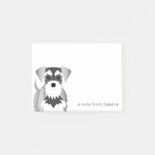 Gullig miniatyrSchnauzer Post-it Block