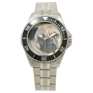 Gullig mops armbandsur