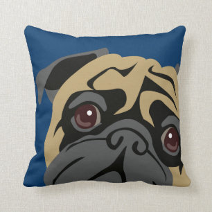 Gullig Mops Kudde