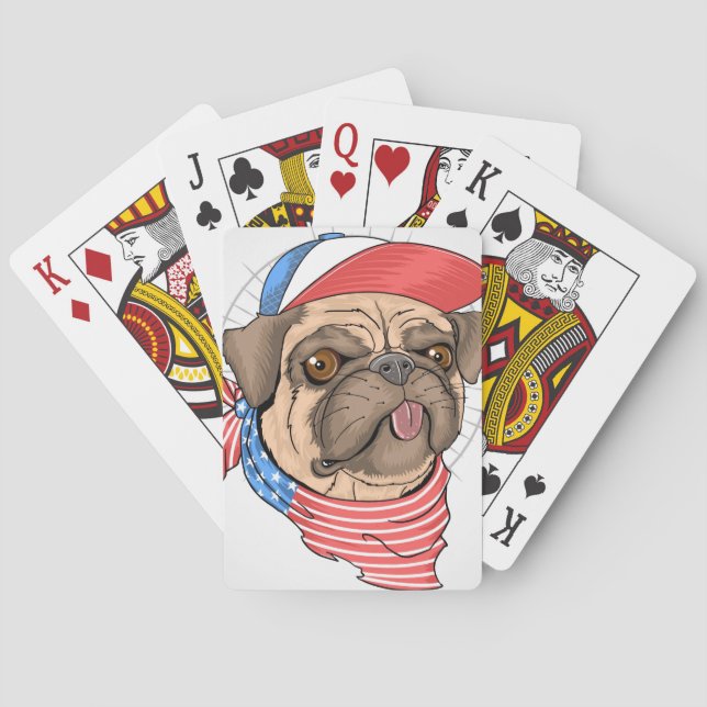 Gullig mopshund casinokort (Baksidan)