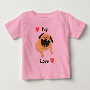 Gullig mopskärlekhund tee