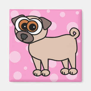 Gullig mopsmagnet magnet