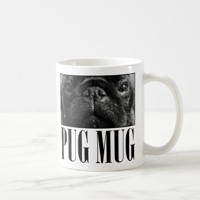 Gullig mopsmugg kaffemugg (Höger)