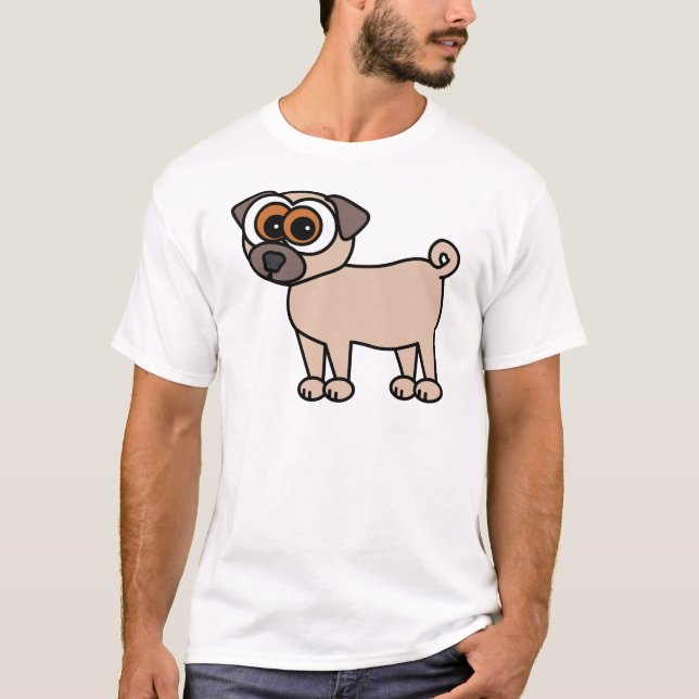 Gullig mopsskjorta tee shirt (Framsida)
