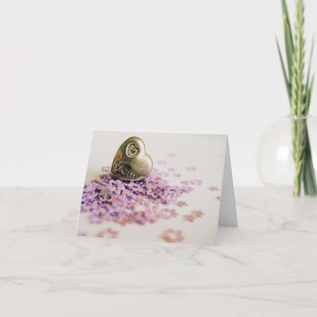 Gullig mors daghjärta kort (Framsida)