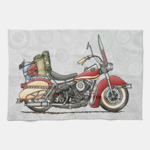 Gullig motorcykel kökshandduk