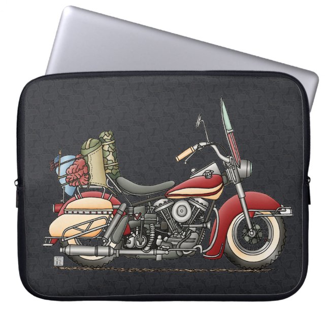 Gullig motorcykel laptop fodral (Framsidan)