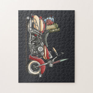 Gullig motorcykel pussel
