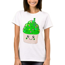 Gullig muffin för grön klöverst patricks day