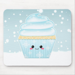 Gullig muffin för Kawaii julSnowflake Musmatta