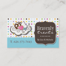 Gullig muffin-, kringla- och kakavisitkort