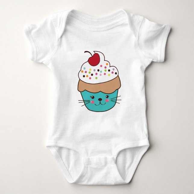 Gullig muffinbabyjumper tee (Framsida)