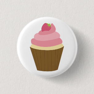 Gullig muffinillustration knapp