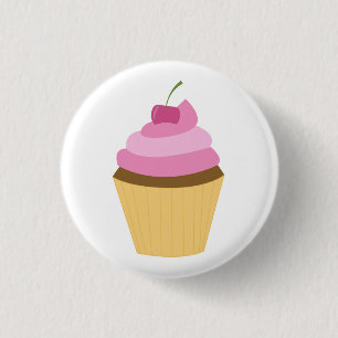 Gullig muffinillustration knapp