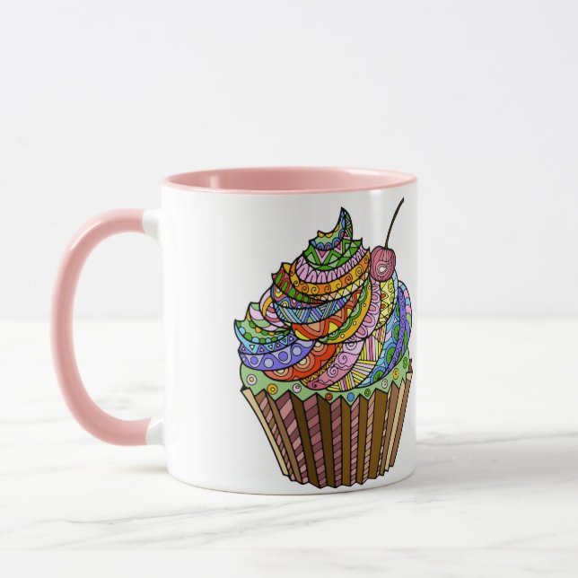 Gullig muffinkaffemugg mugg (Vänster)