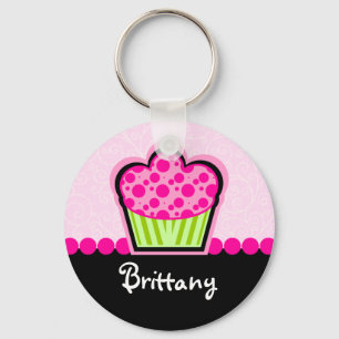 Gullig muffinpersonlig Keychain Nyckelring