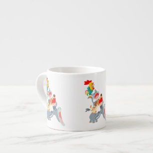 Gullig mugg för espresso för musiker för espressomugg