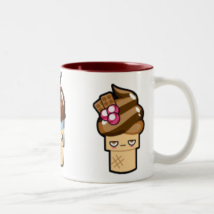 Gullig mugg för Kawaii glasskottar